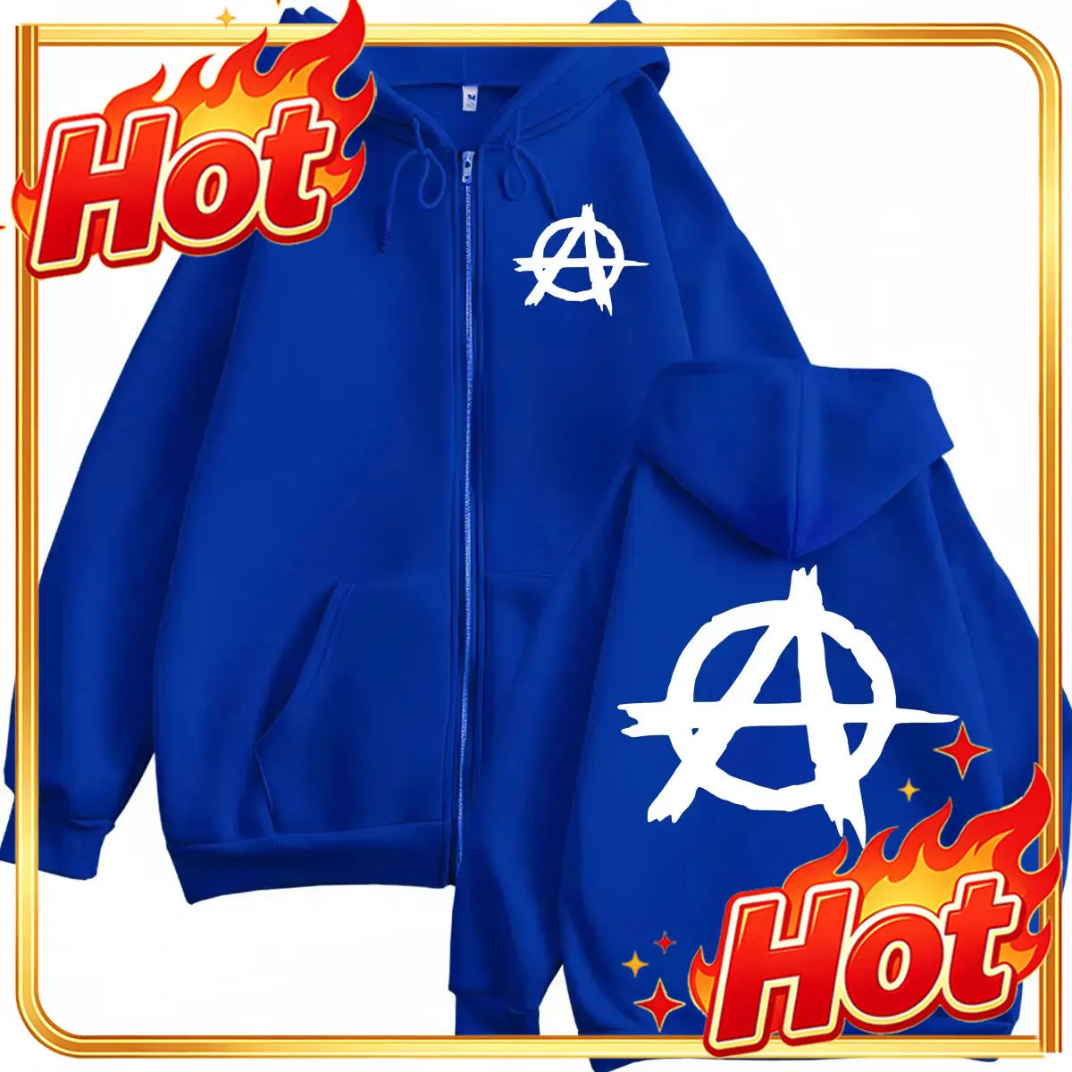 TV Series Sons of Anarchy Logo - Mens Fashion Zip Up Hoodies ulasan dan harga
