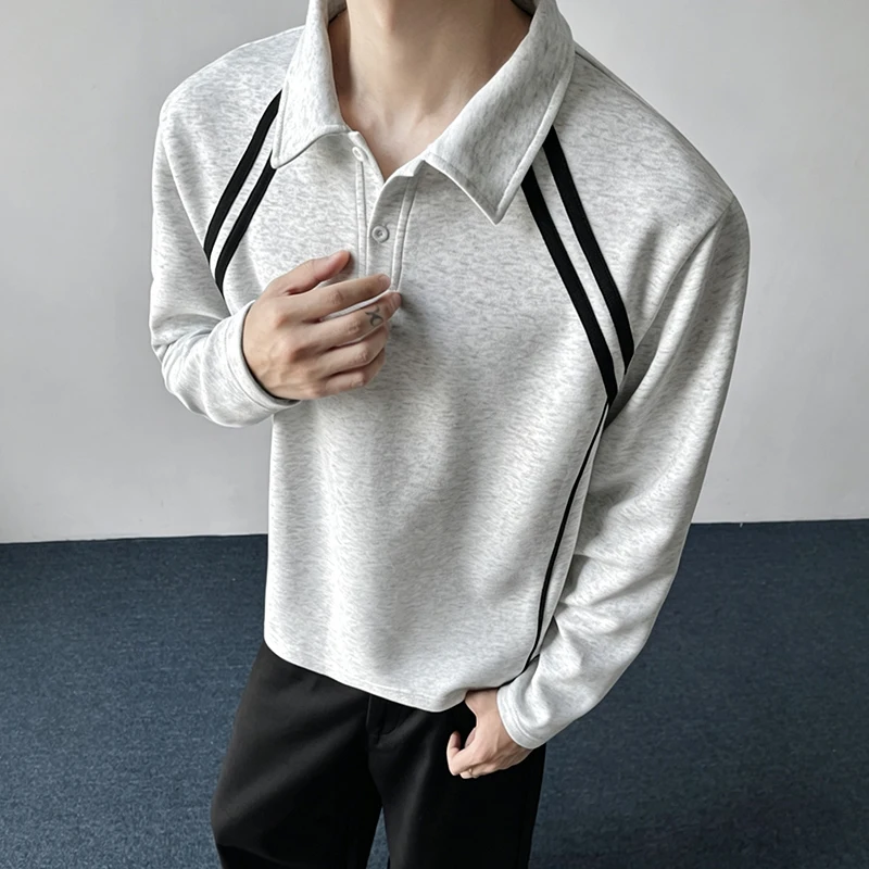 Striped Panel Splicing Long Sl - Mens Fashion Summer ulasan dan harga