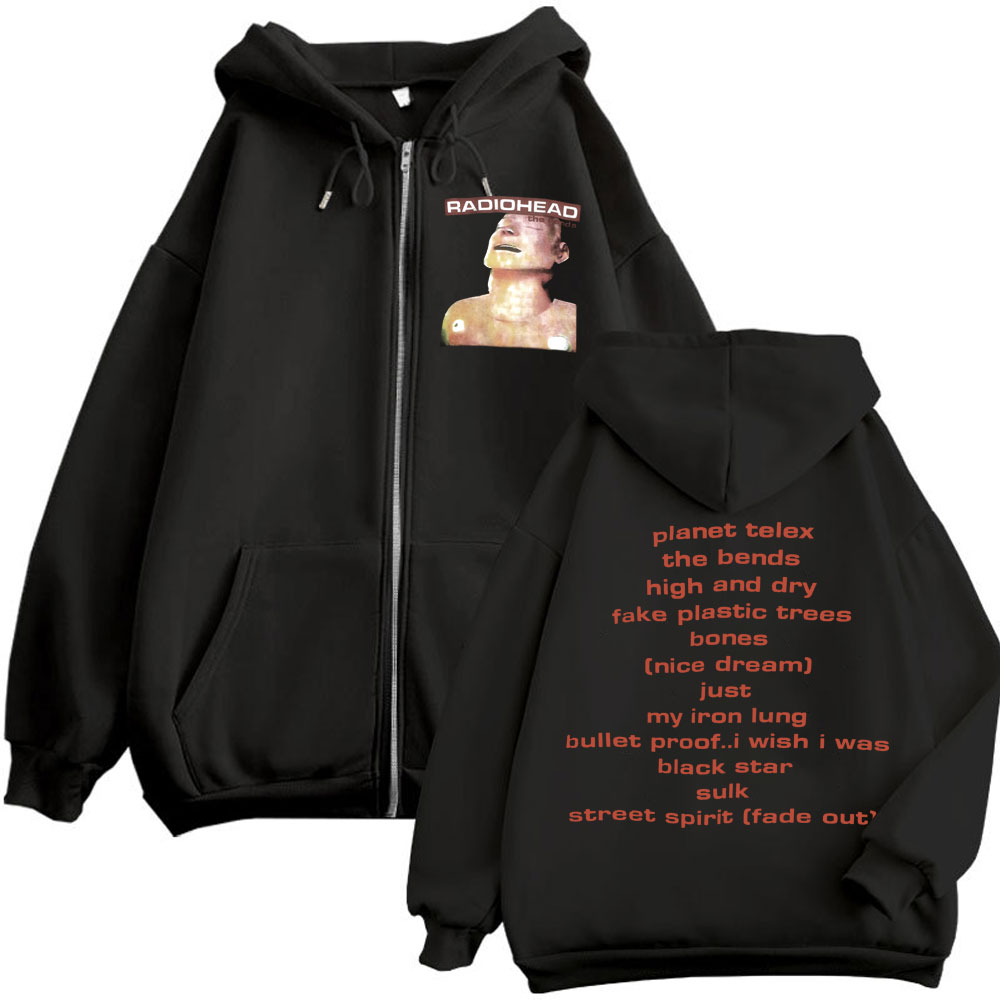 Rock Band Radiohead Music Albu - Mens Fashion Zip Up Hoodies ulasan dan harga