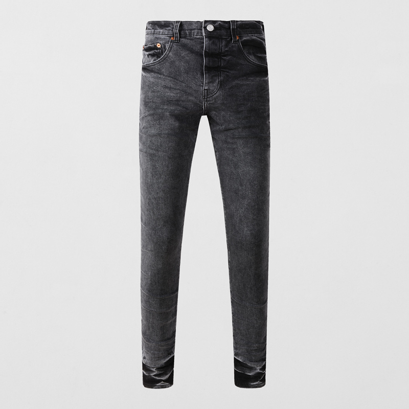 Y2K Fashion Men's Slim Fit Str - Men'S Fashion Grey Jeans ulasan dan harga