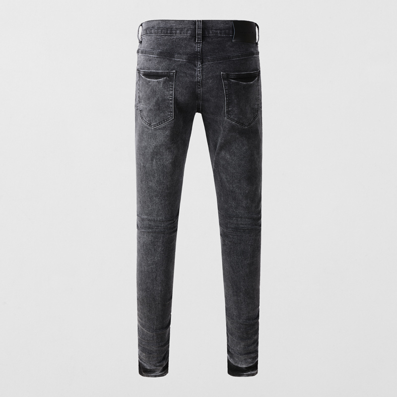 Y2K Fashion Men's Slim Fit Str - Men'S Fashion Grey Jeans ulasan dan harga