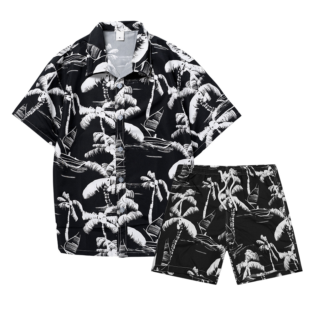 Hawaiian Coconut Tree 3D Print - Mens Fashion Clothes ulasan dan harga