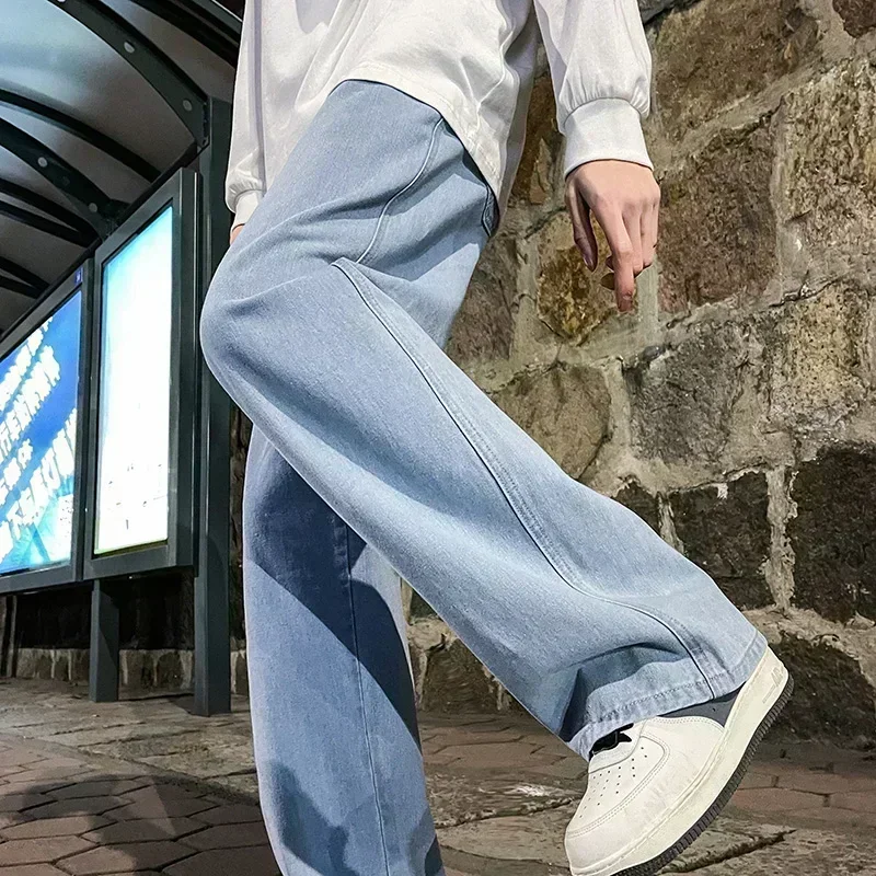 Korean Style Streetwear New Fa - Men'S Fashion Grey Jeans ulasan dan harga
