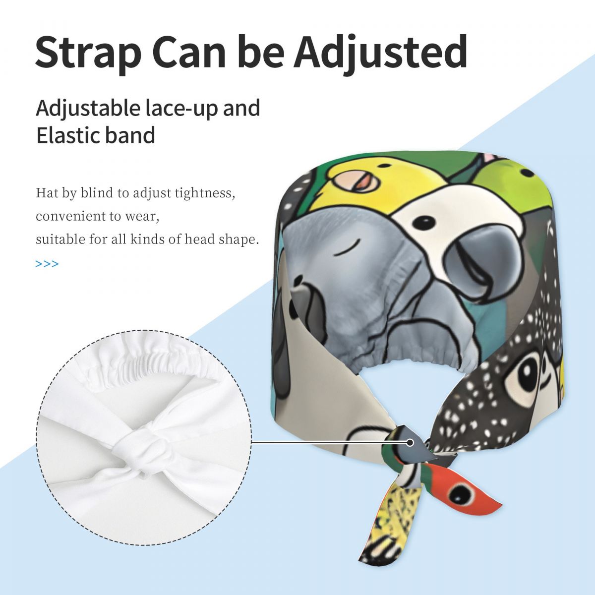 Scrub Caps Parrot Party Poster - Poster Men Fashion ulasan dan harga