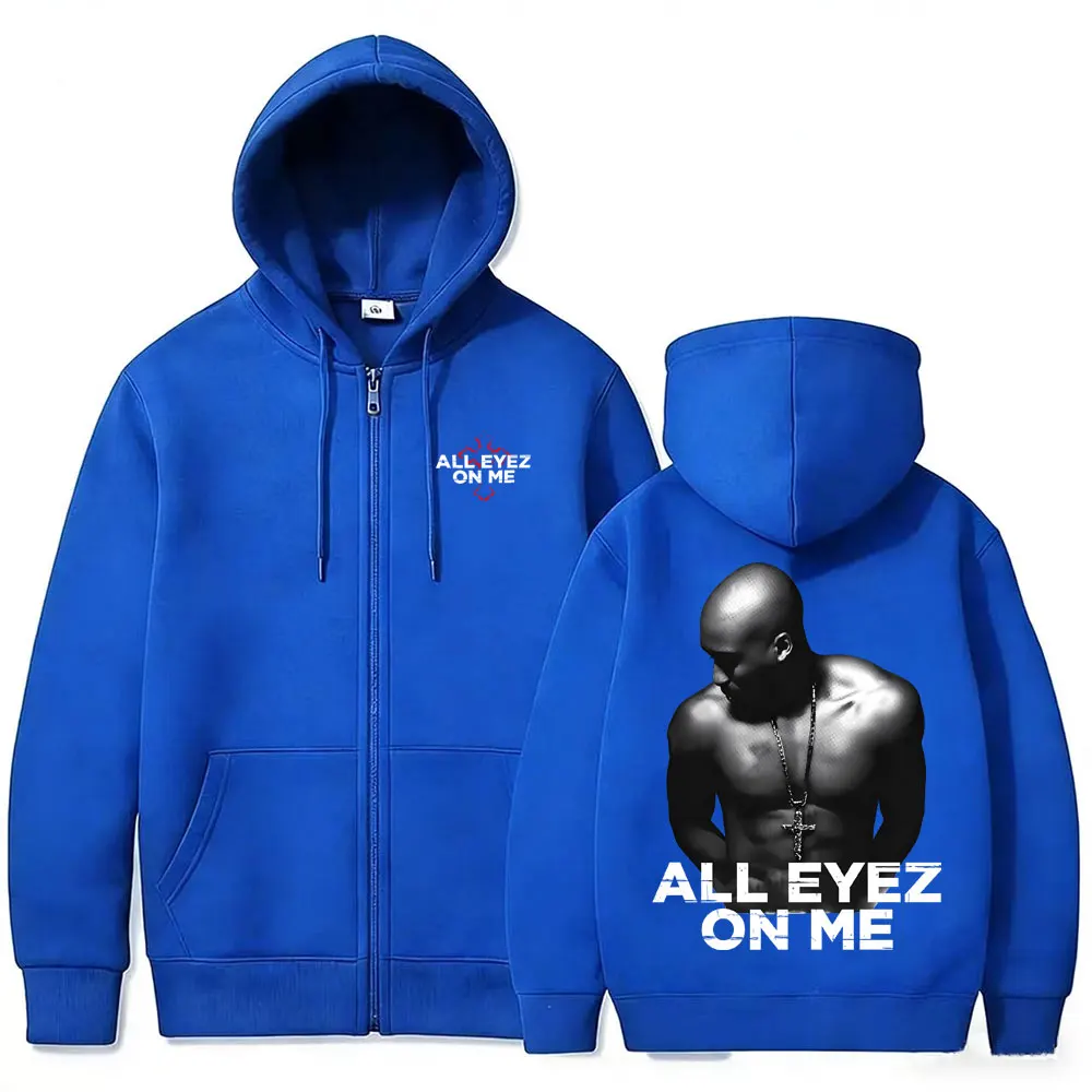 Rapper Tupac 2pac All Eyez on  - Mens Fashion Zip Up Hoodies ulasan dan harga