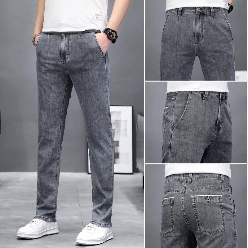 Autumn Stretch Skinny Jeans Me - Men'S Fashion Grey Jeans ulasan dan harga