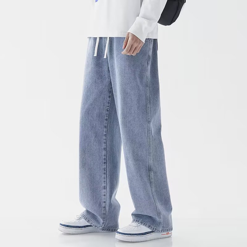 Korean Style Streetwear New Fa - Men'S Fashion Grey Jeans ulasan dan harga