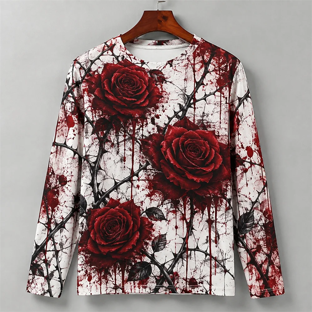 3D Print Horror Red Blood Stai - Men'S Fashion T Shirts ulasan dan harga