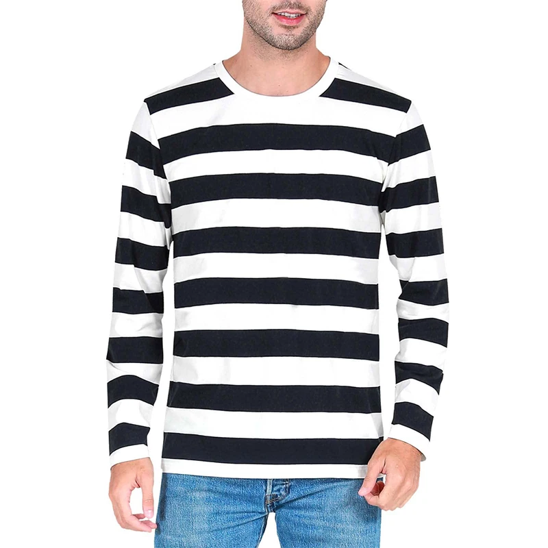 Contrast Stripe 3D Print Men L - Mens Fashion Clothes ulasan dan harga