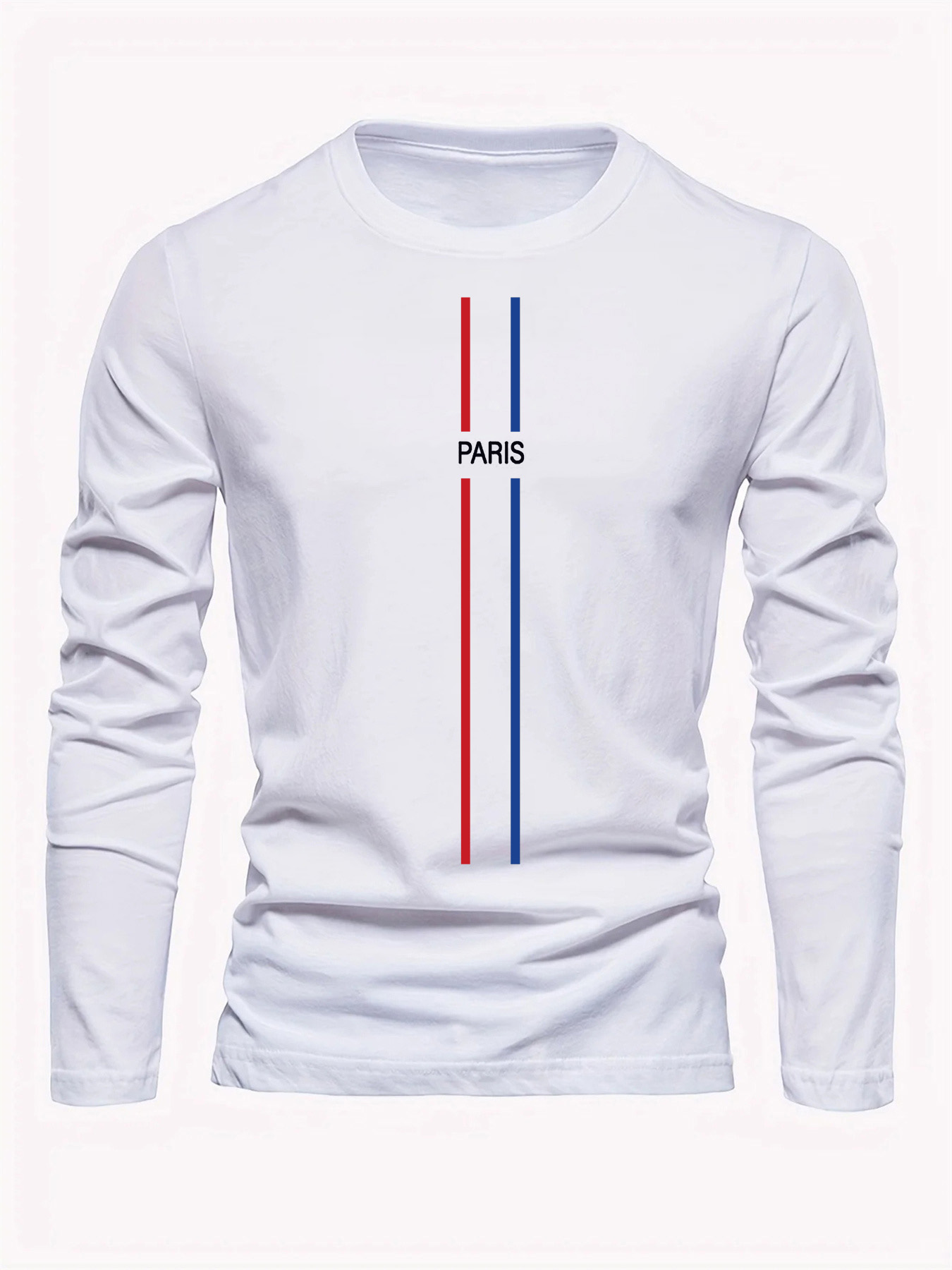 100% Pure Cotton Men's Long Sl - Men'S Fashion T Shirts ulasan dan harga