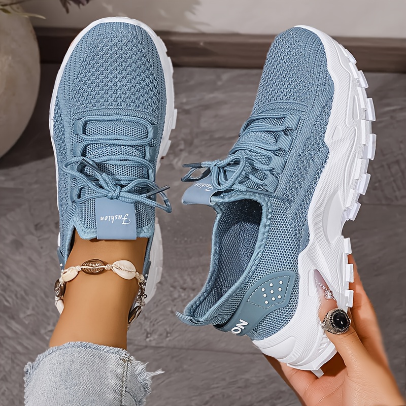 Breathable Knit Sneakers Fashi - Mens Fashion Trainers ulasan dan harga