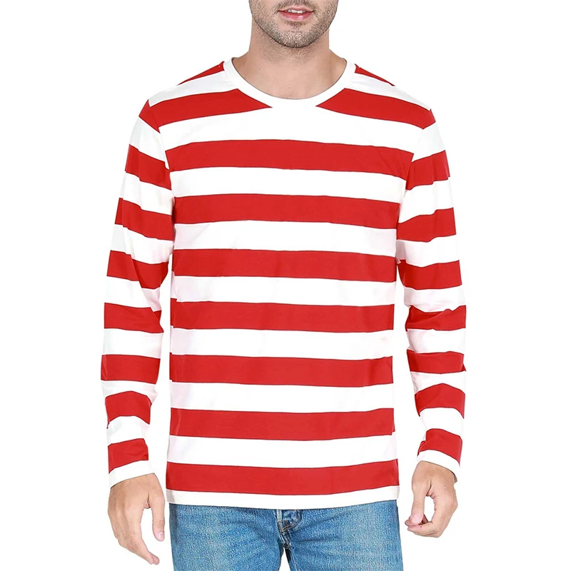Fashion Contrast Stripe 3D Pri - Mens Fashion Clothes ulasan dan harga