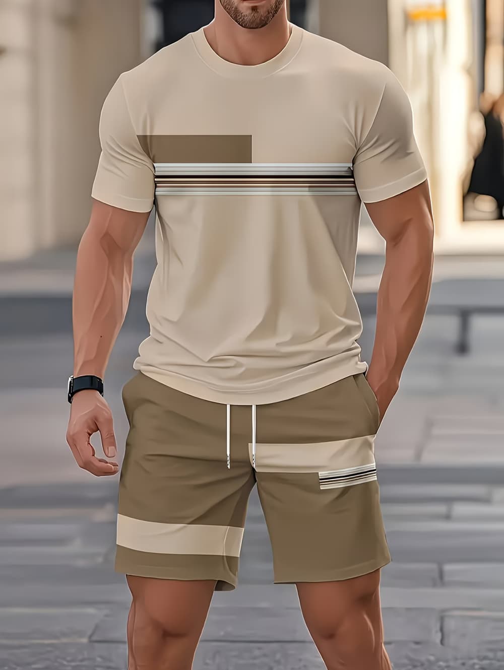 Men's Summer Sets Funny 3D Str - Men'S Fashion Videos ulasan dan harga