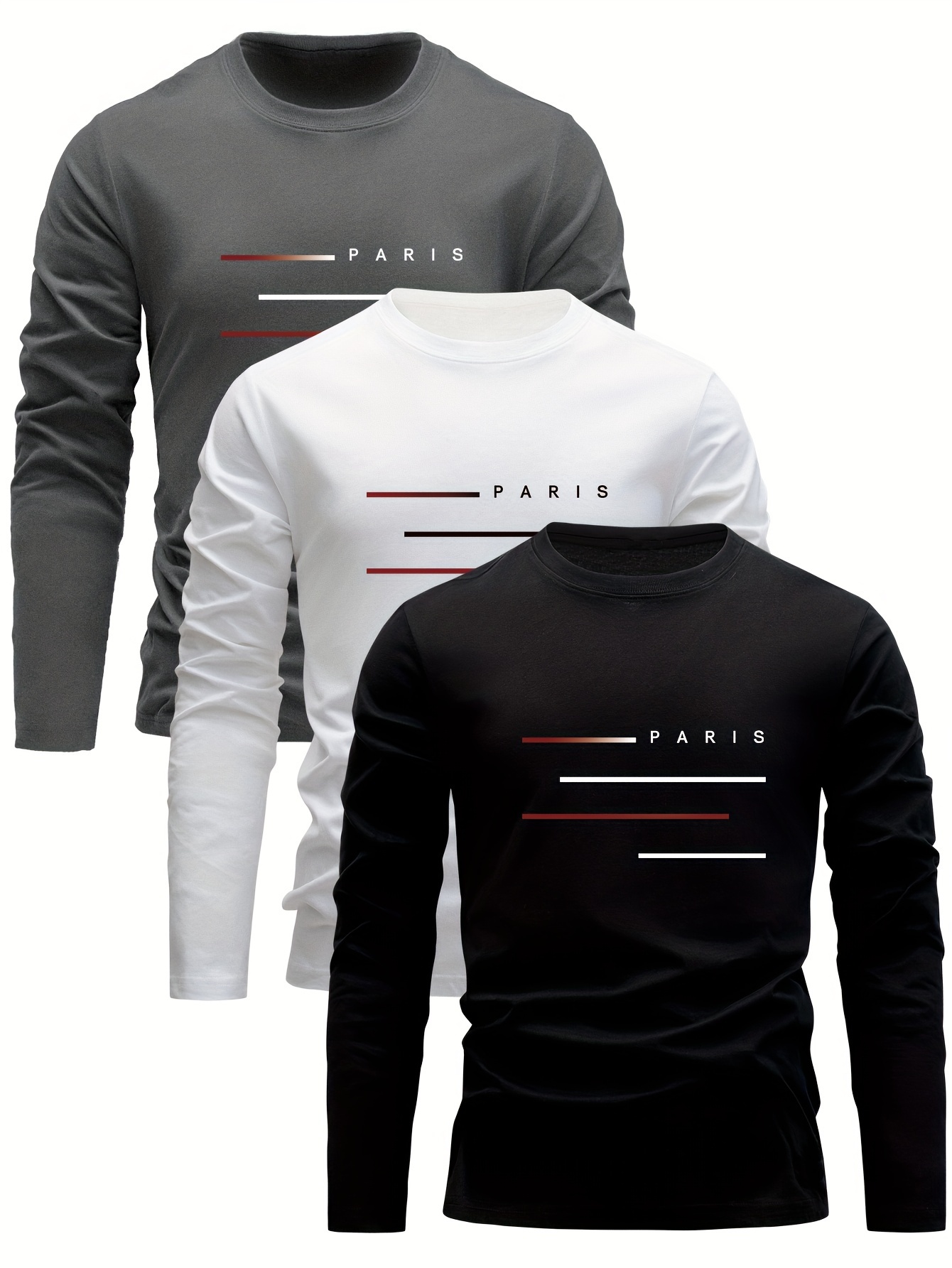 100% Cotton Men's Long Sleeved - Men'S Fashion T Shirts ulasan dan harga