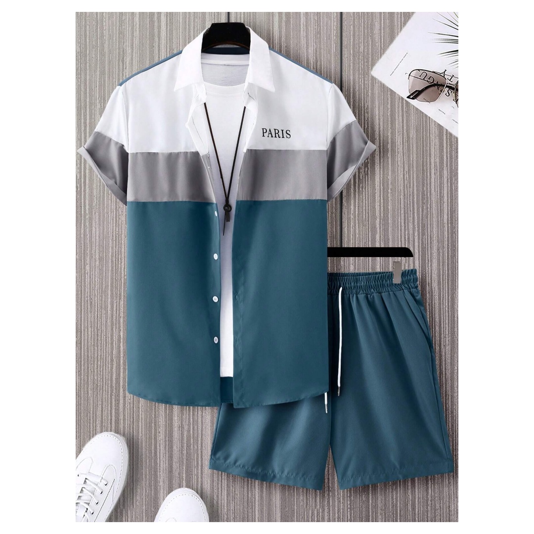 Men's Fashion Suit Blue And Wh - Mens Fashion Clothes ulasan dan harga