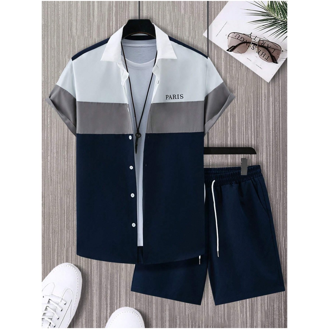 Men's Fashion Suit Blue And Wh - Mens Fashion Clothes ulasan dan harga