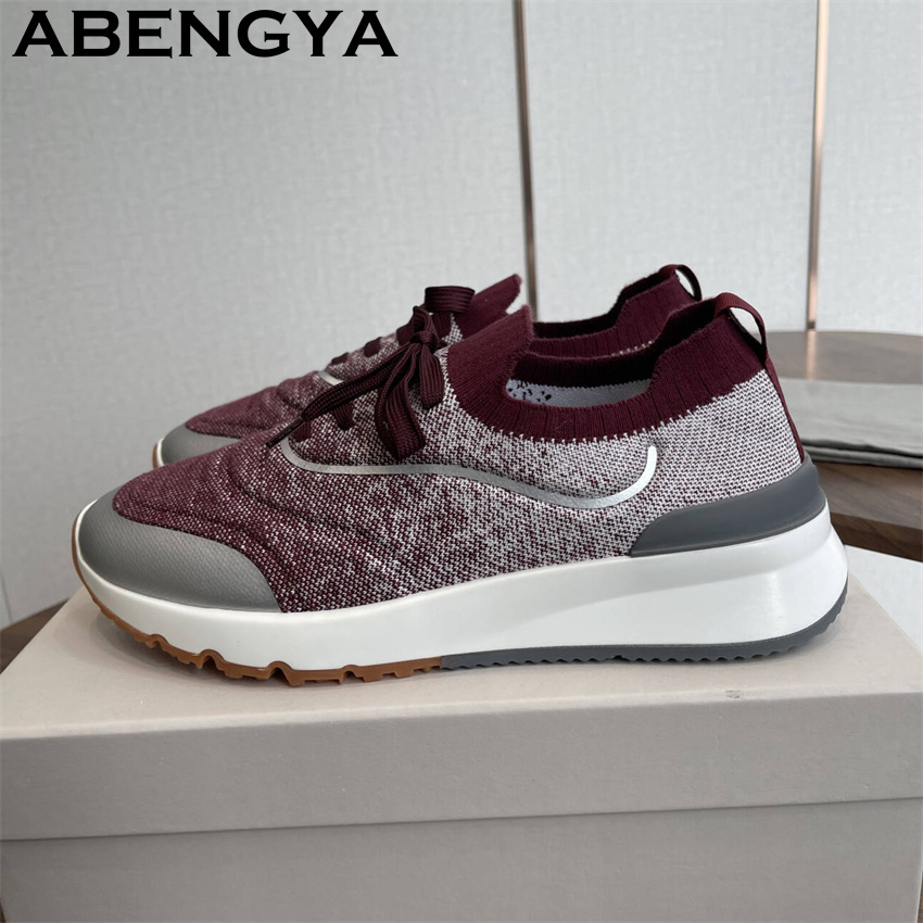 Men New Multicolour Knitted lo - Mens Fashion Trainers ulasan dan harga